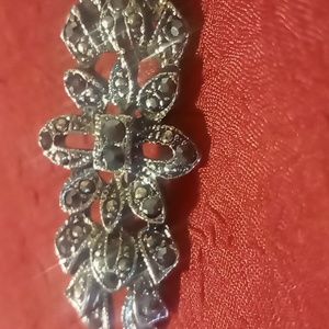 Vintage Lapel pin/ tie pin /broach . marcasite gems